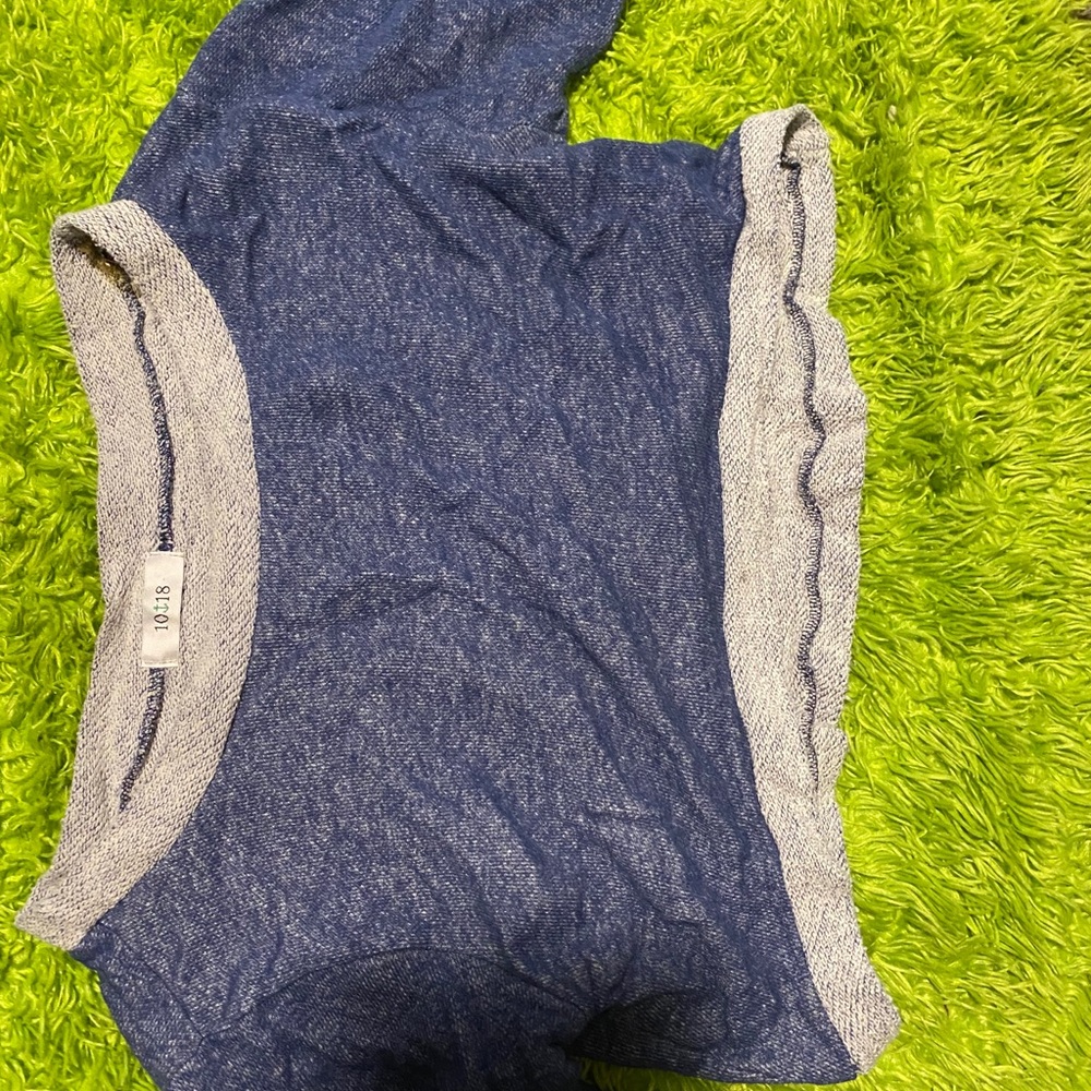 Blue crop Sweater
